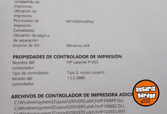 Inform�tica - Impresora Laser Hp P1005 - En Venta