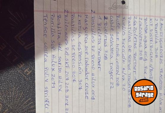 Accesorios para Autos - Lote de repuestos auto y chatas - En Venta