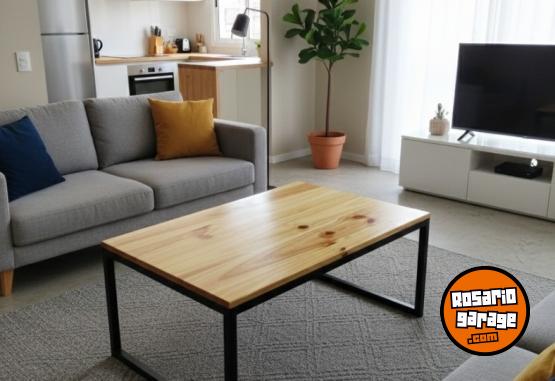 Hogar - Mesa ratona madera y hierro - En Venta