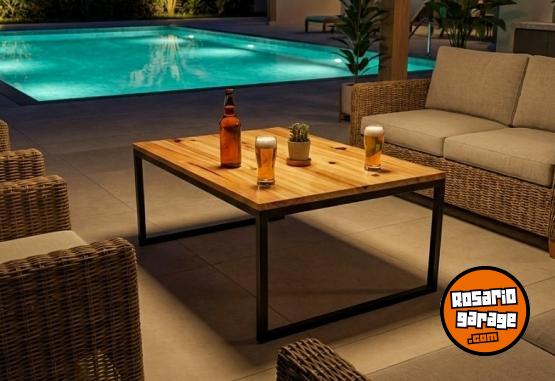 Hogar - Mesa ratona madera y hierro - En Venta