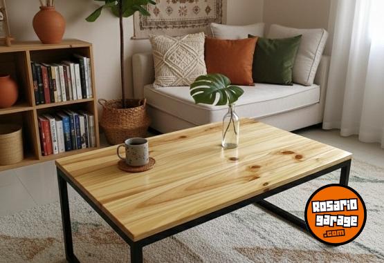 Hogar - Mesa ratona madera y hierro - En Venta