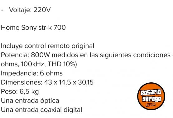 Electrónica - VENDO AMPLIFICADOR HOME COMO NUEVO - En Venta