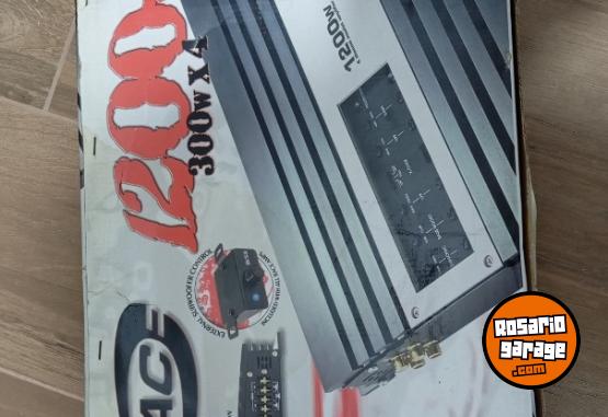 Accesorios para Autos - Potencia 4 Canales 1200W c/woofer y cables. TODO IMPECABLE!! - En Venta