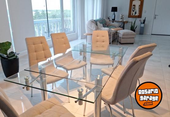Hogar - Mesa Comedor Vidrio extendible LIQUIDO!! - En Venta