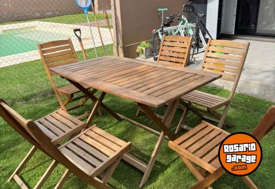 Hogar - Mesa plegable madera exterior - En Venta