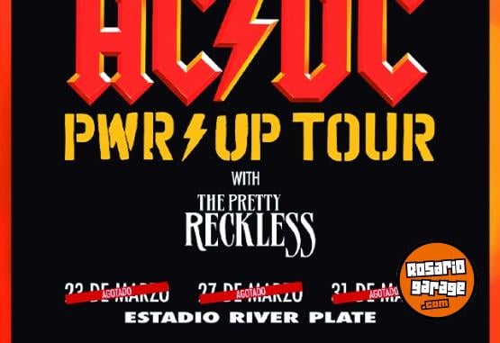 Otros - Entrada AC / DC 31 marzo 2 Platea Preferencial (PRECIO COMPRA) - En Venta
