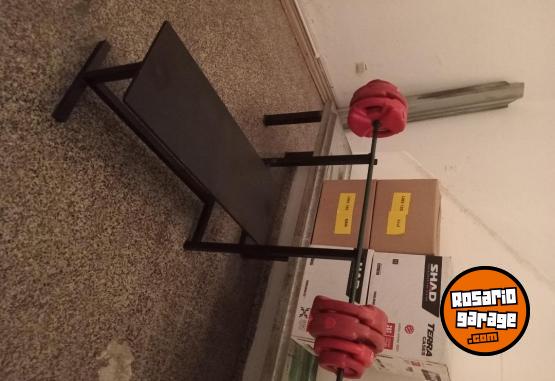 Deportes - Banco Plano + Barra + 65 kilos en Discos - En Venta