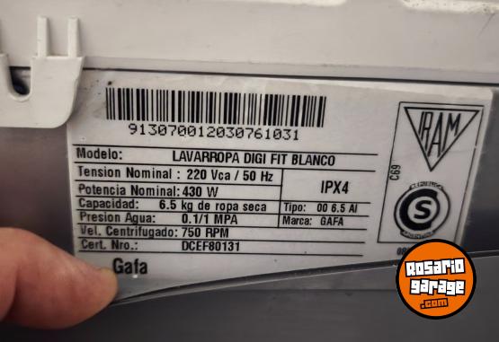 Hogar - Lavarropas. Capacidad 6.5 Kg. Carga superior. - En Venta