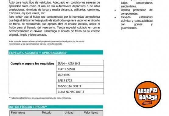 Accesorios para Autos - LIQUIDO FRENOS TUTELA TOP 3/S DOT 3 X 1 LT. (PETRONAS) - En Venta