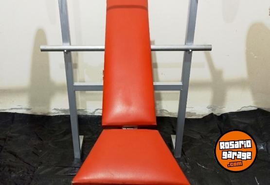 Deportes - Banco de pecho plano y inclinado +tr�ceps de fondo +barra+discos - En Venta