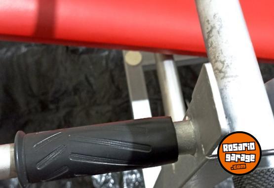 Deportes - Banco de pecho plano y inclinado +tr�ceps de fondo +barra+discos - En Venta