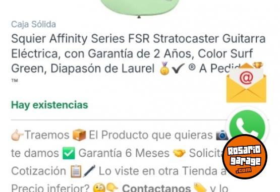 Instrumentos Musicales - Guitarra el�ctrica squier by fender stratocaster - En Venta