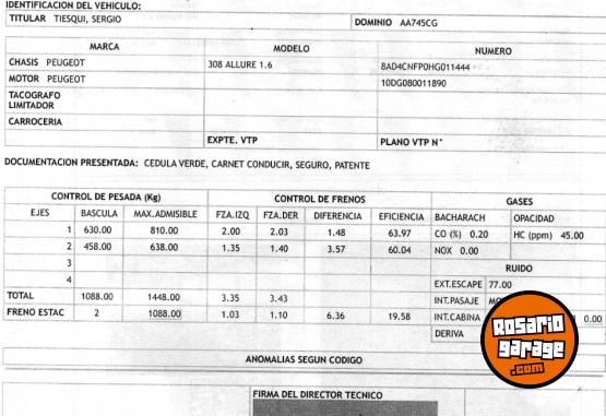 Autos - Peugeot 308 Allure 2016 Nafta 26500Km - En Venta