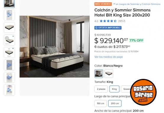 Hogar - Colch�n y Sommier Simmons Size 200x200 - En Venta