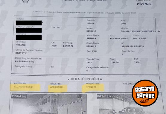 Autos - Renault Sandero Stepway 2009 Nafta 173000Km - En Venta