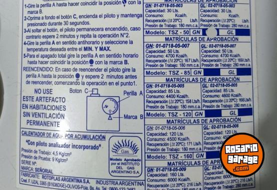 Hogar - Termotanque Se�orial 50 lt - En Venta