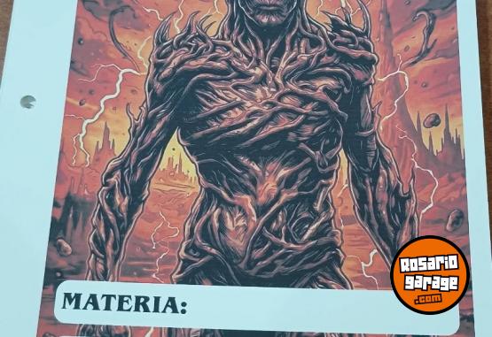 Otros - Caratulas escolares mas de 1500 diseños de anime series musica y videogames - En Venta