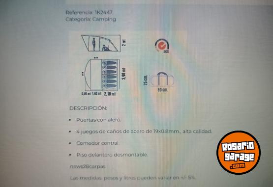 Hogar - CARPA PARA 6 PERSONAS - En Venta
