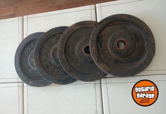 Deportes - Cuatro Discos de Fundici�n de 5 Kg. Precio por Kilo - En Venta