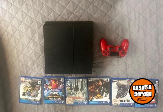 Electr�nica - VENDO PLAY 4 FAT 500 GB usada con joystick rojo incluido - En Venta