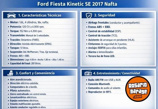 Autos - Ford Fiesta Kinetic SE 2017 Nafta 80000Km - En Venta