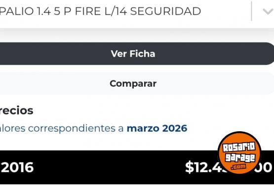 Autos - Fiat Palio 2016 Nafta 63000Km - En Venta