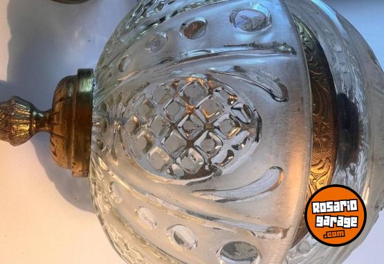 Hogar - LAMPARA DE TECHO EN CRISTAL Y BRONCE - En Venta