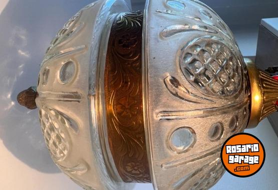 Hogar - LAMPARA DE TECHO EN CRISTAL Y BRONCE - En Venta