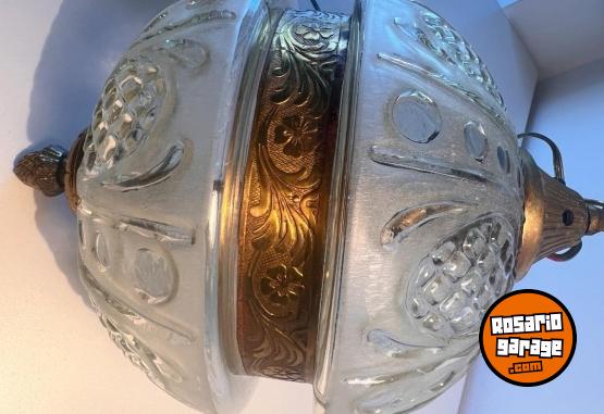 Hogar - LAMPARA DE TECHO EN CRISTAL Y BRONCE - En Venta