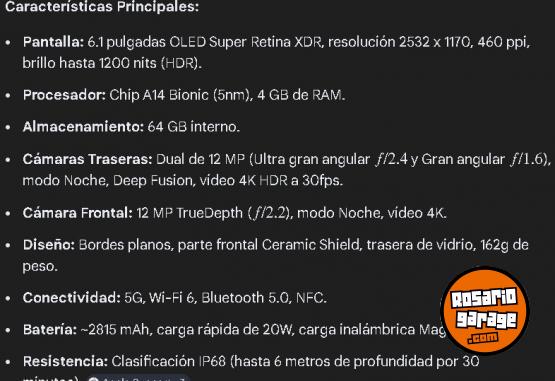 Telefon�a - OFERTAAA !!!       Iphone 12 en perfecto estado - En Venta