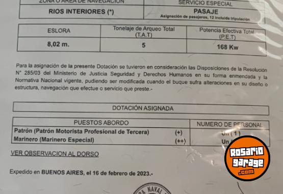 Embarcaciones - GOMON DE PASAJEROS EN VENTA - En Venta