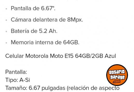 Telefon�a - MOTOROLA E15,NUEVO,LIQUIDO!!! - En Venta