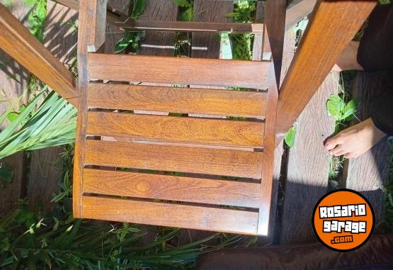 Hogar - 4 sillas de algarrobo  casi sin uso plegables - En Venta