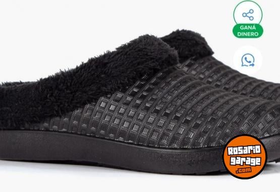 Indumentaria - Pantuflas gomon con peluche abrigada Nro 39 - En Venta