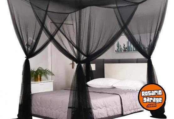 Hogar - Mosquitero Tul 4 Esquinas Cuadrado Camas Hasta 2 1/2 Plazas - En Venta