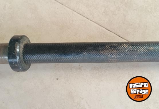 Deportes - Barra Recta Maciza con Topes - En Venta
