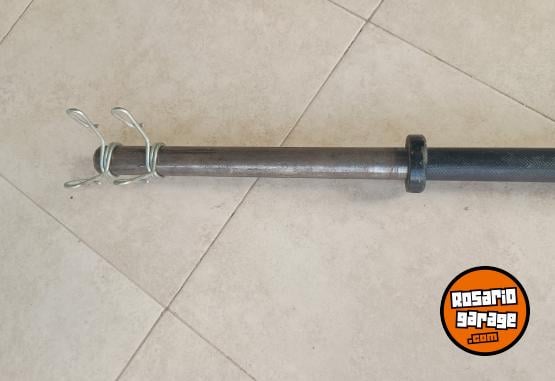 Deportes - Barra Recta Maciza con Topes - En Venta