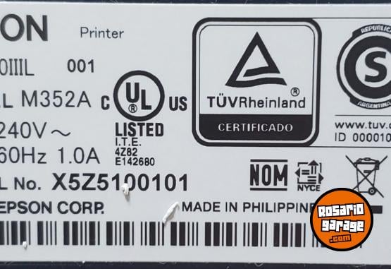 Inform�tica - IMPRESORA TICKETERA EPSON TERMICA MODELO M352A - En Venta
