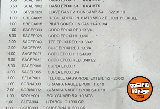 Herramientas - Materiales para instalacion de gas - En Venta