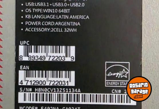 Inform�tica - NOTEBOOK ASUS - En Venta