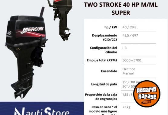 Otros (N�utica) - Mercury 40 hp 2t manual para corto a ca�a, entrega inmediata nautistorepucchio - En Venta
