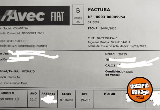 Autos - Fiat ARGO DRIVE 1.3 PACK 2017 Nafta 49300Km - En Venta