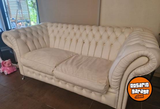 Hogar - Sill�n Chesterfield 3 cuerpos. Cuerina aeron�utica - En Venta