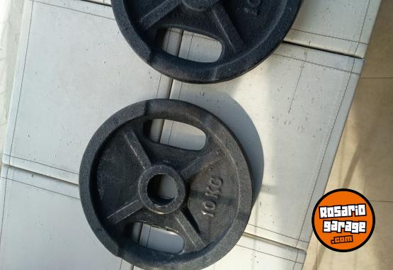Deportes - Dos Discos Ol�mpicos de Fundici�n de 10 Kg con Agarre - En Venta