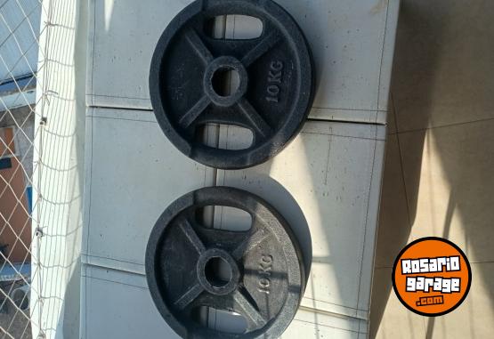 Deportes - Dos Discos Ol�mpicos de Fundici�n de 10 Kg con Agarre - En Venta