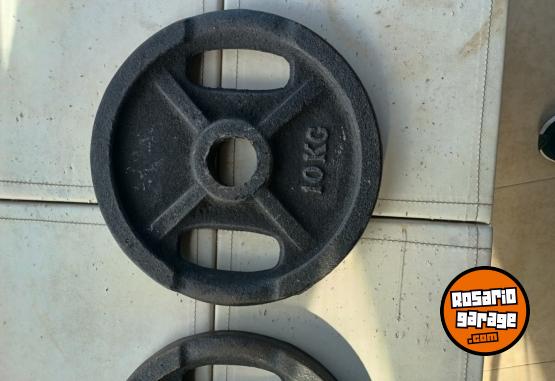 Deportes - Dos Discos Ol�mpicos de Fundici�n de 10 Kg con Agarre - En Venta