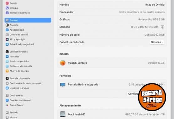 Inform�tica - iMac 4K 21.5" 2017 - En Venta
