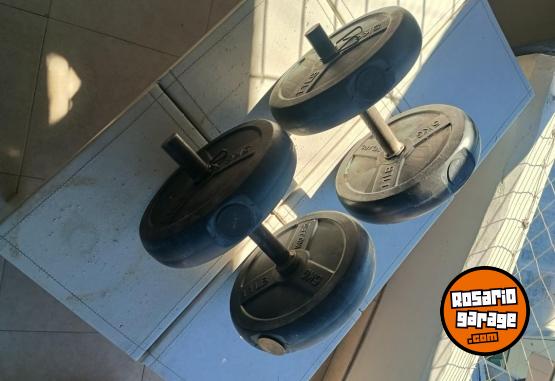 Deportes - Excelente Par de Mancuernas Macizas de 12 Kg Ideal Principiantes e Intermedios - En Venta