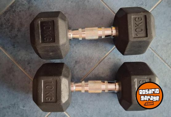 Deportes - Mancuernas Hexagonales 10 KG - En Venta