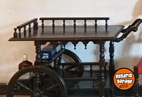 Hogar - Juego de 5 sillas antiguas y carro estilo colonial espa�ol - En Venta